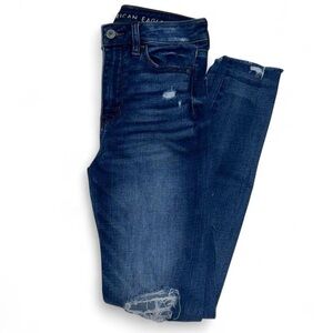 American Eagle Outfitters Men's Dark Blue Skinny Jeans